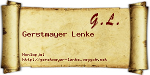 Gerstmayer Lenke névjegykártya